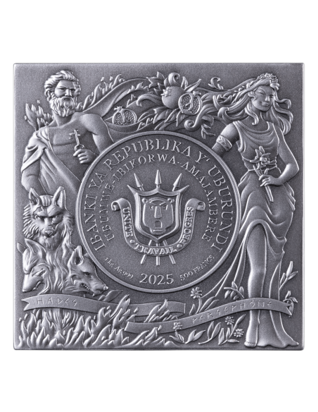 GRIECHISCHE GÖTTER 1Kg Silber Würfelmünze 500 Francs Burundi 2025 - Coins & More - Burundi