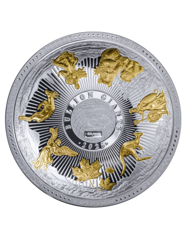 THE BULLION GIANTS 50g Silver Coin 5$ Solomon Islands 2025 - Coins & More - Solomon Islands