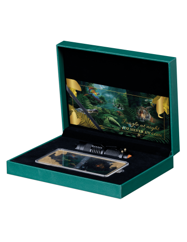 JUNGLE AT NIGHT Pièce de monnaie en argent de 3 Oz 50 Francs Burundi 2025 - Coins & More - Burundi
