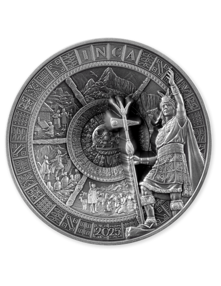 INCA EMPIRE Multiple Layer 1 Kg Kilo Silver Coin 20$ Samoa 2025 - Coins & More - Samoa