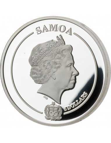HOLLY Enamel Flower Collection 1 Oz Silver Coin 5$ Samoa 2021 - Coins & More - Oceania