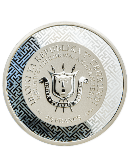YEAR OF THE HORSE 2 Oz Silver with Jade Coin 25 Francs Burundi 2026 - Coins & More - Burundi