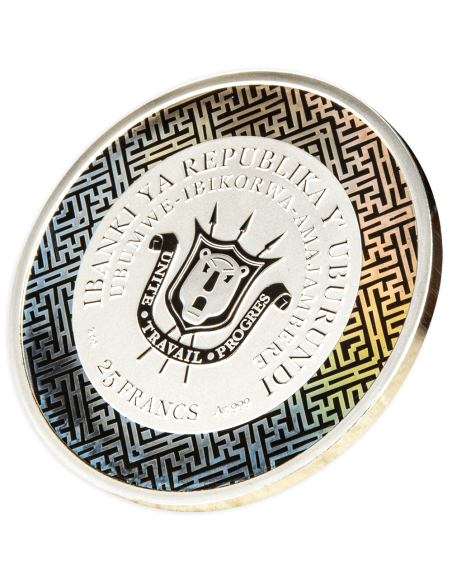 YEAR OF THE HORSE 2 Oz Silver with Jade Coin 25 Francs Burundi 2026 - Coins & More - Burundi