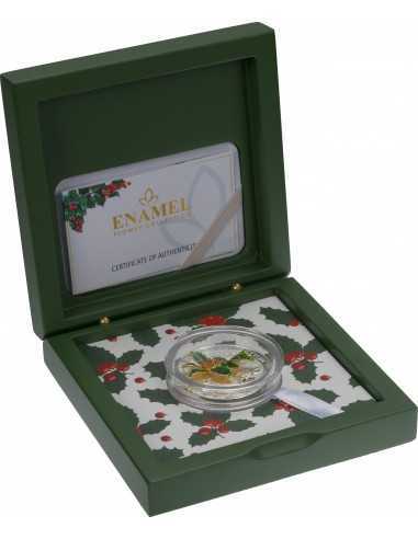 HOLLY Enamel Flower Collection 1 Oz Silver Coin 5$ Samoa 2021 - Coins & More - Oceania