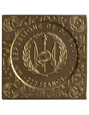 PYRAMIDES GILDES DE GIZA Set 3 Pièces Argent 200 Francs Djibouti 2025 - Coins & More - Afrique