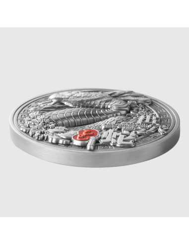 SERPENTE CHE EMERGE DALLA LAGUNA Ciclo Sessagenario Cinese Moneta d'Argento da 2 Oz 10000 Franchi Chad 2025 - Coins & More - ...