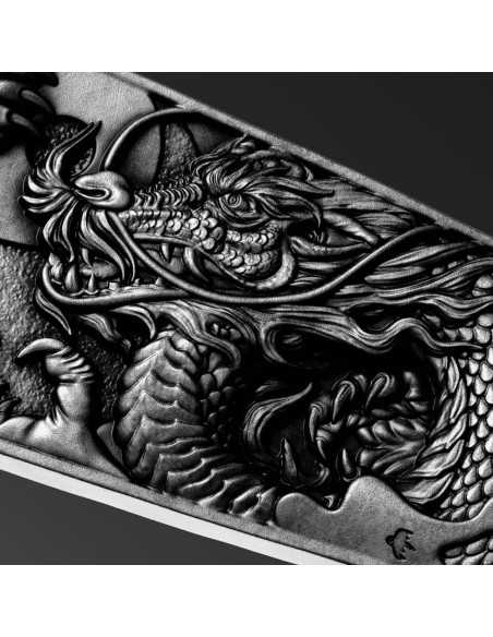 DRAGON TIGER SWITCHBLADE 2 Oz Silver Coin 5$ Samoa 2025 - Coins & More - Samoa