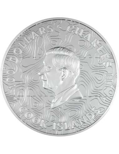 HAWAII Topografía 1 Kg Kilo Moneda de Plata 100$ Islas Cook 2025 - Coins & More - Islas Cook