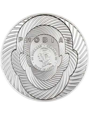 ARACHNOPHOBIA Phobien 2 Oz Silbermünze 10$ Palau 2025 - Coins & More - Palau