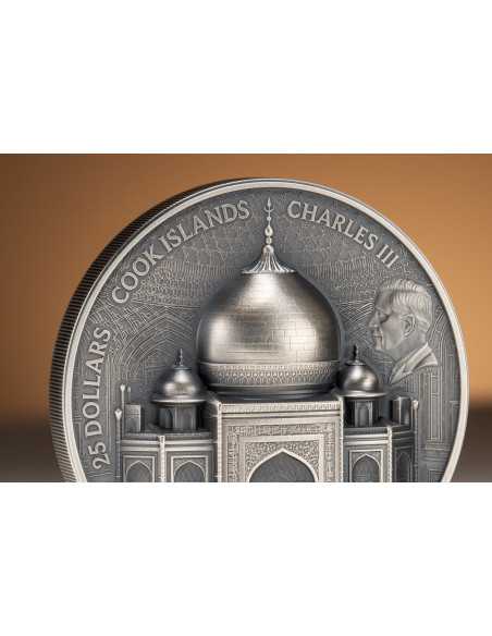 TAJ MAHAL Monumentos Históricos Moneda de Plata de 5 Oz 25$ Islas Cook 2025 - Coins & More - Islas Cook