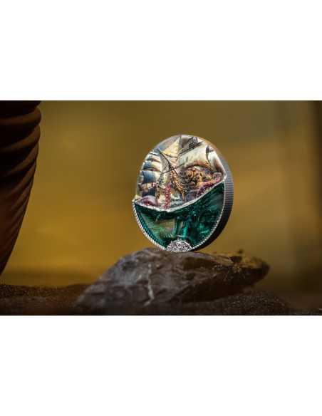 SEA MONSTER Unterwasser Fantasie 3 Oz Silbermünze 20$ Cook Islands 2025 - Coins & More - Palau