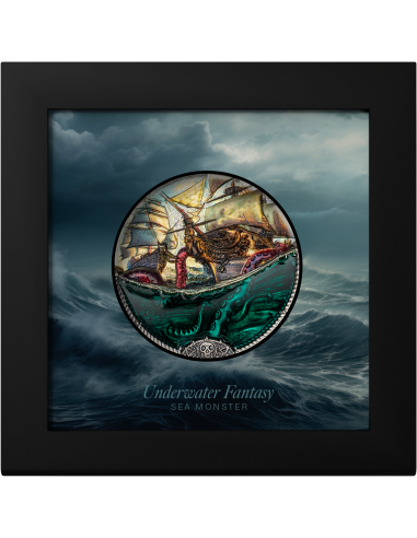 SEA MONSTER Unterwasser Fantasie 3 Oz Silbermünze 20$ Cook Islands 2025 - Coins & More - Palau