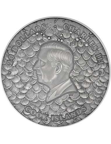 SEA MONSTER Unterwasser Fantasie 3 Oz Silbermünze 20$ Cook Islands 2025 - Coins & More - Palau