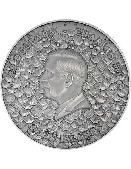 SEA MONSTER Unterwasser Fantasie 3 Oz Silbermünze 20$ Cook Islands 2025 - Coins & More - Palau