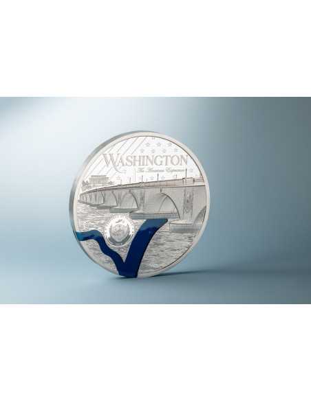 WASHINGTON Tiffany Art Metropolis 1 Kg Kilo Silver Coin 100$ Palau 2025 - Coins & More - Palau