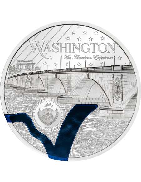 WASHINGTON Tiffany Art Metropolis 1 Kg Kilo Silver Coin 100$ Palau 2025 - Coins & More - Palau