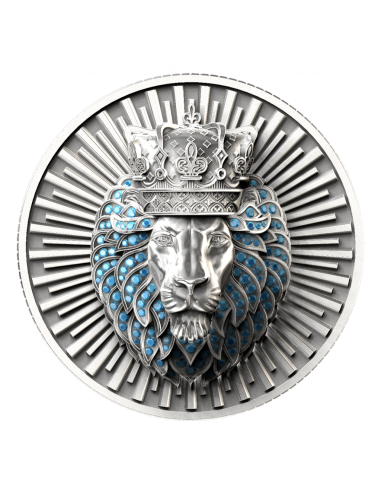 ROI DE LA JUNGLE Pièce de 2 oz en argent imprimée en 3D 10000 Francs Tchad 2025 - Coins & More - Tchad