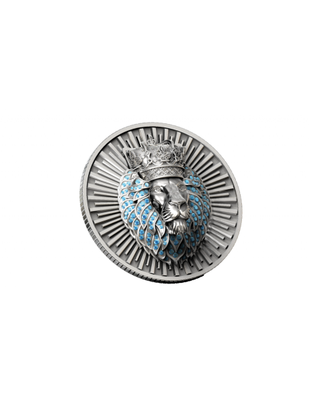 ROI DE LA JUNGLE Pièce de 2 oz en argent imprimée en 3D 10000 Francs Tchad 2025 - Coins & More - Tchad
