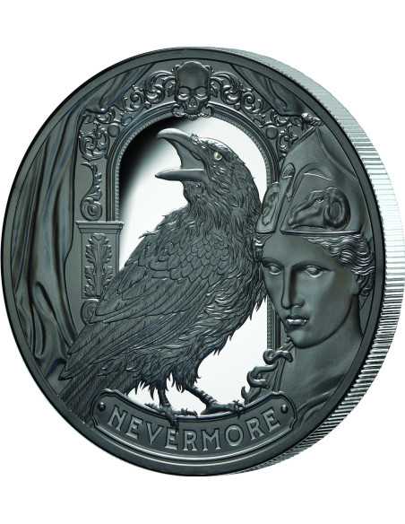 THE RAVEN Edgar Allan Poe Moneda de Plata de 2 Oz 5$ Niue 2025 - Coins & More - Niue