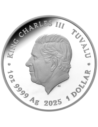TIGER SNAKE Deadly & Dangerous 1 Oz Silver Coin 1$ Tuvalu 2025 - Coins & More - Tuvalu
