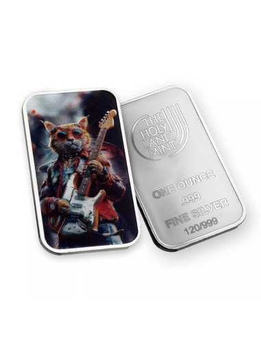 JIMMY Human Cats Premium Silver Cast Bar 1 Oz Silver - Coins & More - Plata