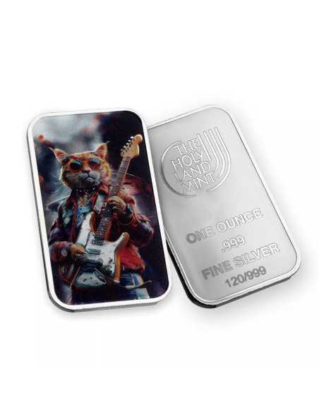 JIMMY Human Cats Premium Silver Cast Bar 1 Oz Silver - Coins & More - Plata