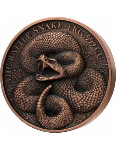 SNAKE Edición Firma Cuivre 1 Kg Kilo Cobre Moneda 1500 Francos Benin 2025 - Coins & More - Africa