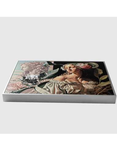 PRIMAVERA von Sandro Botticelli koloriert 2,5 Oz Silber & 120g Kupfer Münze 10000 Francs Tschad 2024 - Coins & More - Tschad