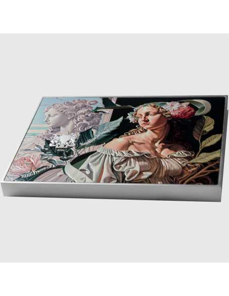 PRIMAVERA de Sandro Botticelli Pièce de monnaie colorée en argent de 2,5 oz et en cuivre de 120 g 10000 Francs Tchad 2024 - C...