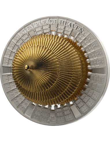TEMPLO DEL CIELO Escultura 3D Moneda de Plata de 3 Oz 5$ Samoa 2025 - Coins & More - Samoa