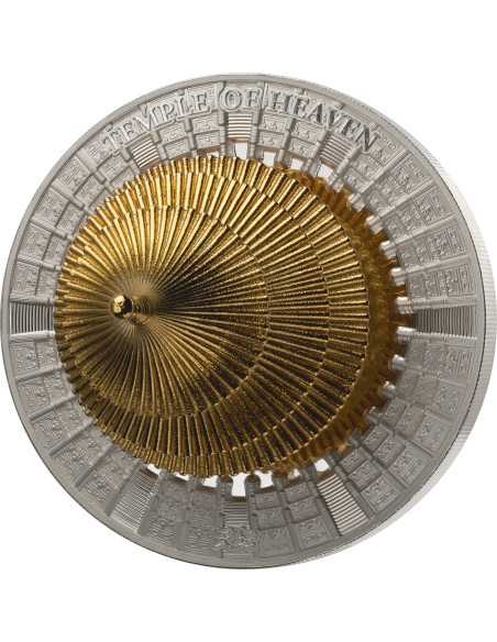 TEMPIO DEL CIELO 3D Scultura 3 Oz Moneta d'Argento 5$ Samoa 2025 - Coins & More - Samoa