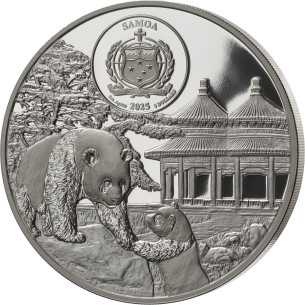 TEMPEL OF HEAVEN 3D-Skulptur 3 Oz Silbermünze 5$ Samoa 2025 - Coins & More - Samoa 2