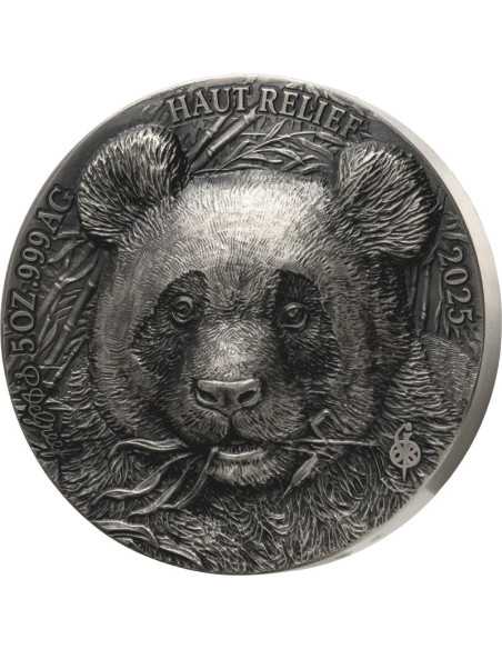 PANDA Big Five Asia 5 Oz Moneda de Plata 5000 Francos Costa de Marfil 2025 - Coins & More - Costa de Marfil