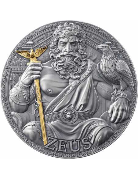 ZEUS The Great Greek Mythology 3 Oz Silver Coin 3000 Francs Cameroon 2025 - Coins & More - Cameroun