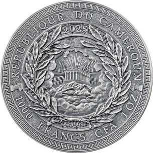 MOIRAI La Grande Mythologie Grecque Pièce de monnaie en argent de 1 Oz 1000 Francs Cameroun 2025 - Coins & More - Cameroun 2