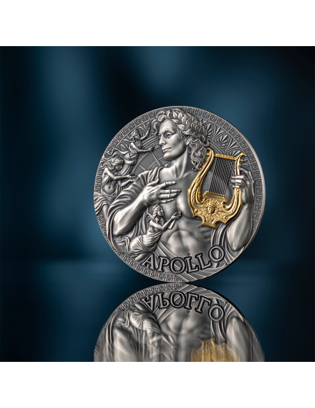 APOLLO Die große griechische Mythologie 2 Oz Silbermünze 2000 Francs Kamerun 2025 - Coins & More - Kamerun