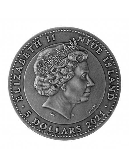 CRYSTAL SCARABAEUS 2 Oz Silver Coin 5$ Niue 2021 - Coins & More - Niue