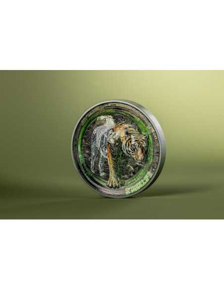 TIGRE Otra Vida 3 Oz Moneda de Plata 20$ Islas Cook 2025 - Coins & More - Islas Cook