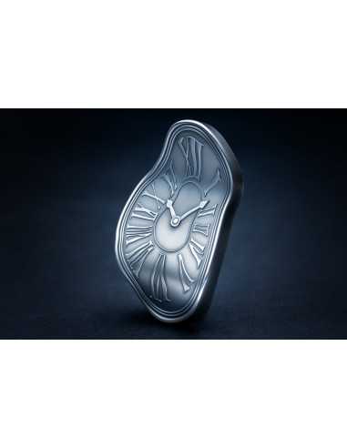 SALVADOR DALI CLOCK Moneta d'argento da 1,5 Oz a forma di onda 2$ Niue 2024 - Coins & More - Niue