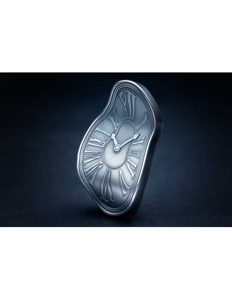 SALVADOR DALI CLOCK 1.5 Oz Wave Shape Silver Coin 2$ Niue 2024 - Coins & More - Niue