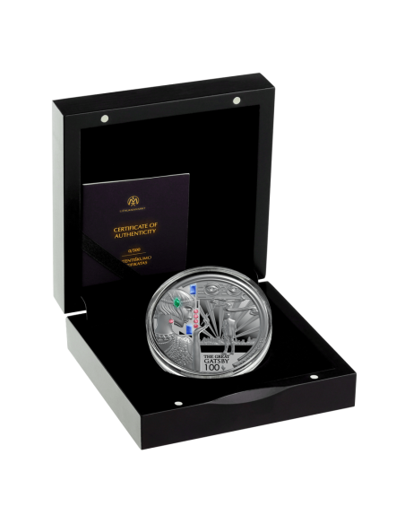 THE GREAT GATSBY 100. Jahrestag 2 Oz Silbermünze 5$ Liberia 2025 - Coins & More - Afrika