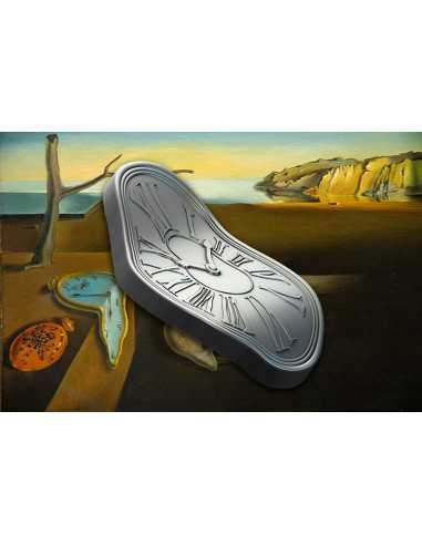 SALVADOR DALI CLOCK Vergoldete 1,5 Oz Wellenform Silbermünze 2$ Niue 2024 - Coins & More - Niue