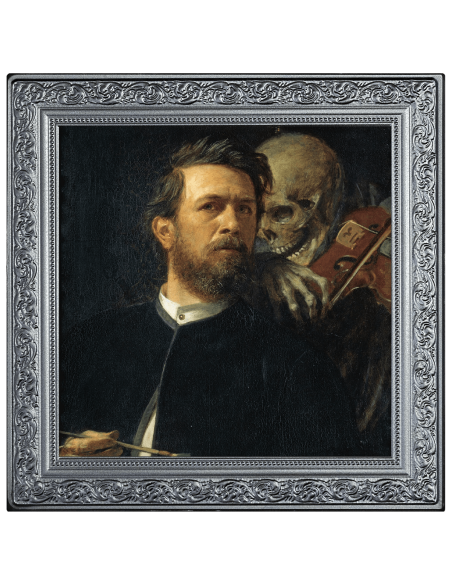 SELBSTPORTRÄT Arnold Böcklin Schätze der Weltmalerei (Dunkle Ausgabe) 1 Oz Silbermünze 1$ Niue 2025 - Coins & More - Niue