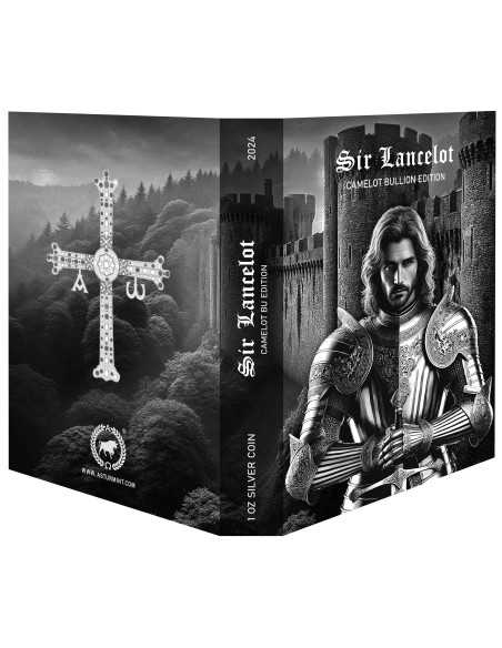 SIR LANCELOT Camelot Especial Blister 1 Oz Moneda de Plata 2$ Niue 2024 - Coins & More - Niue