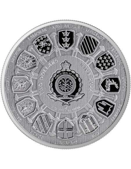 SIR LANCELOT Camelot Spezial Blister Pack 1 Oz Silbermünze 2$ Niue 2024 - Coins & More - Niue