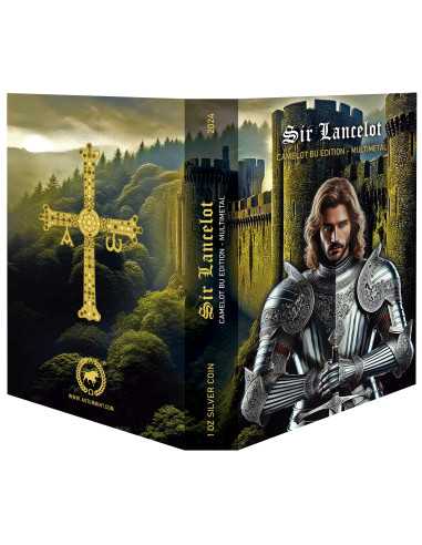 SIR LANCELOT Multimetal Camelot Especial Blister 1 Oz Moneda de Plata 2$ Niue 2024 - Coins & More - Niue