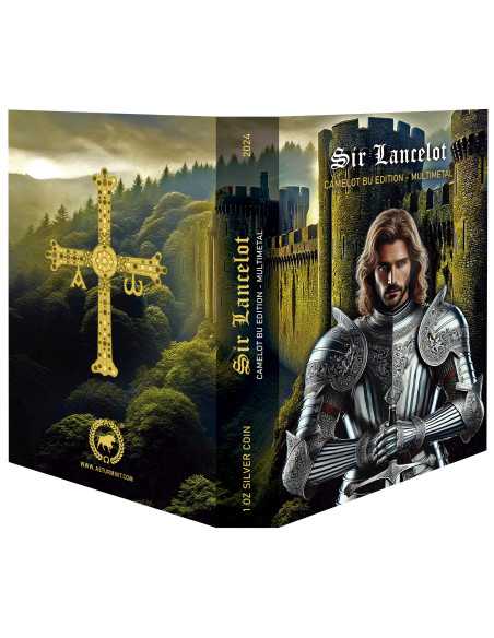 SIR LANCELOT Multimetal Camelot Special Blister Pack Moneta d'Argento da 1 Oz 2$ Niue 2024 - Coins & More - Niue