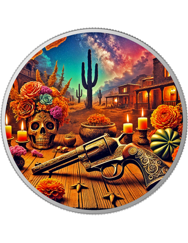 OUTLAW Dia De Los Muertos Moneta d'argento da 1 Oz Messico 2024 - Coins & More - Messico