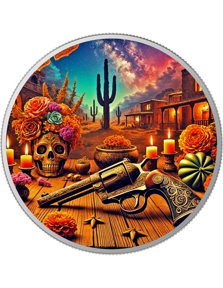 OUTLAW Dia De Los Muertos Moneta d'argento da 1 Oz Messico 2024 - Coins & More - Messico
