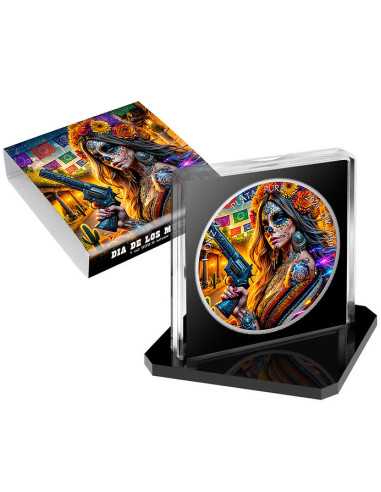 OUTLAW Dia De Los Muertos Moneta d'argento da 1 Oz Messico 2024 - Coins & More - Messico